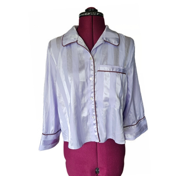 Free People Solid Pillow Talk PJ Top / Violet Frost Women's Size Medium NEW - Picture 4 of 15